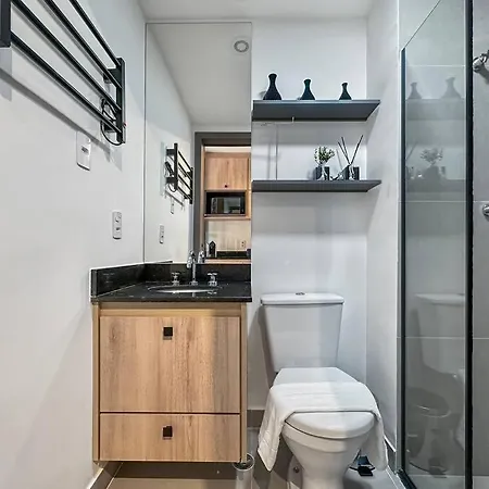 Studio Kitchen Modern Coworking Balcony Sao Paulo Exterior photo